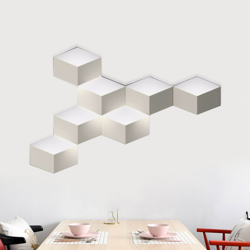 White Geometric Design Wall Light Fixture Nordic Style LED Metal Wall Lamp for Living Room