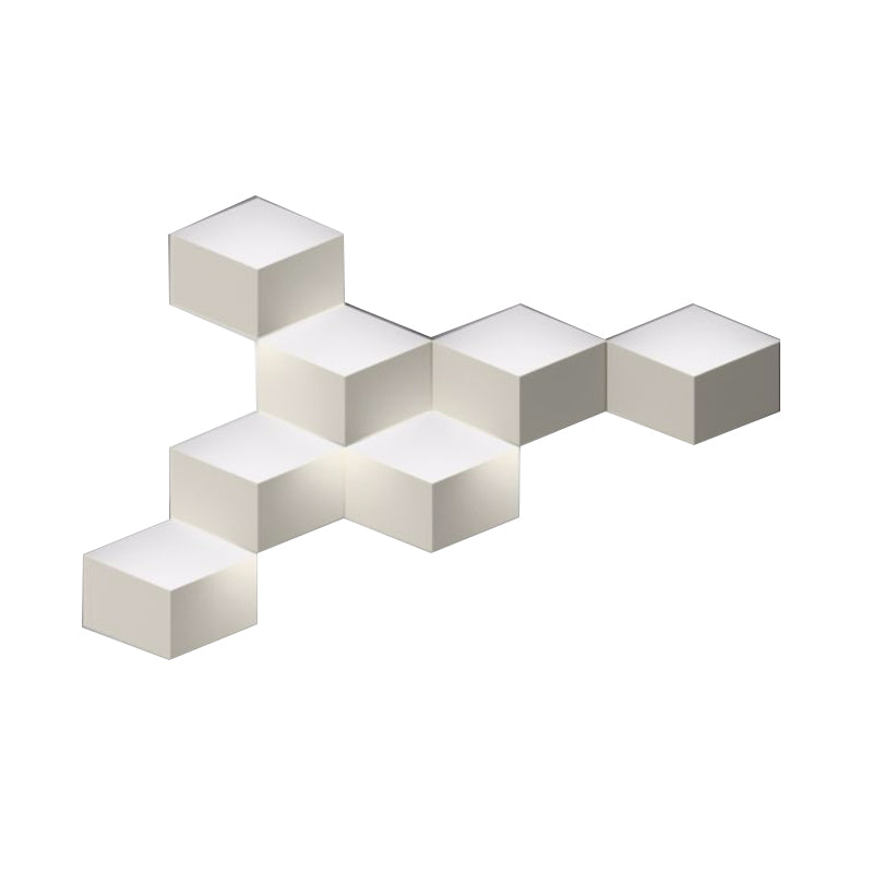 White Geometric Design Wall Light Fixture Nordic Style LED Metal Wall Lamp for Living Room