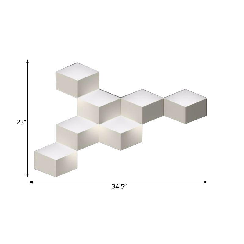 White Geometric Design Wall Light Fixture Nordic Style LED Metal Wall Lamp for Living Room