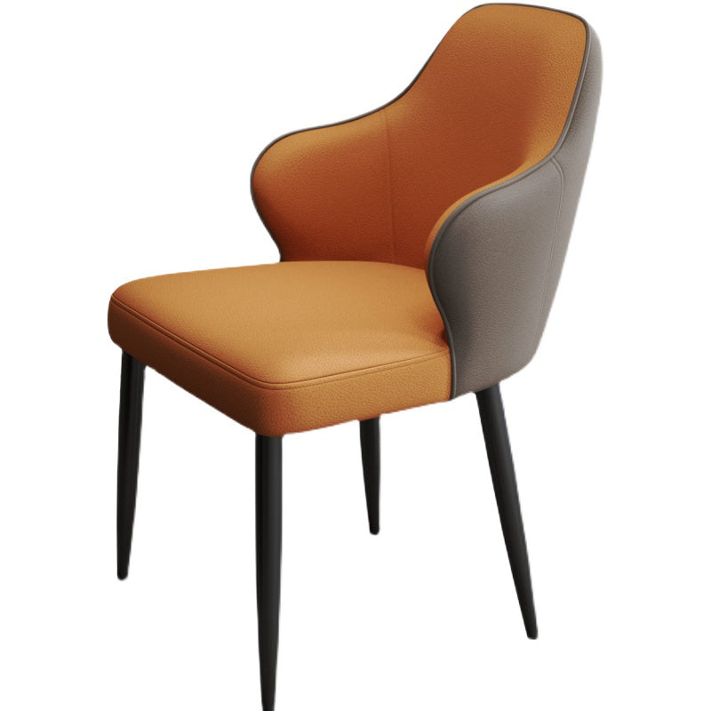 Modern Style Leather Parsons Upholstered Home Dining Side Chair