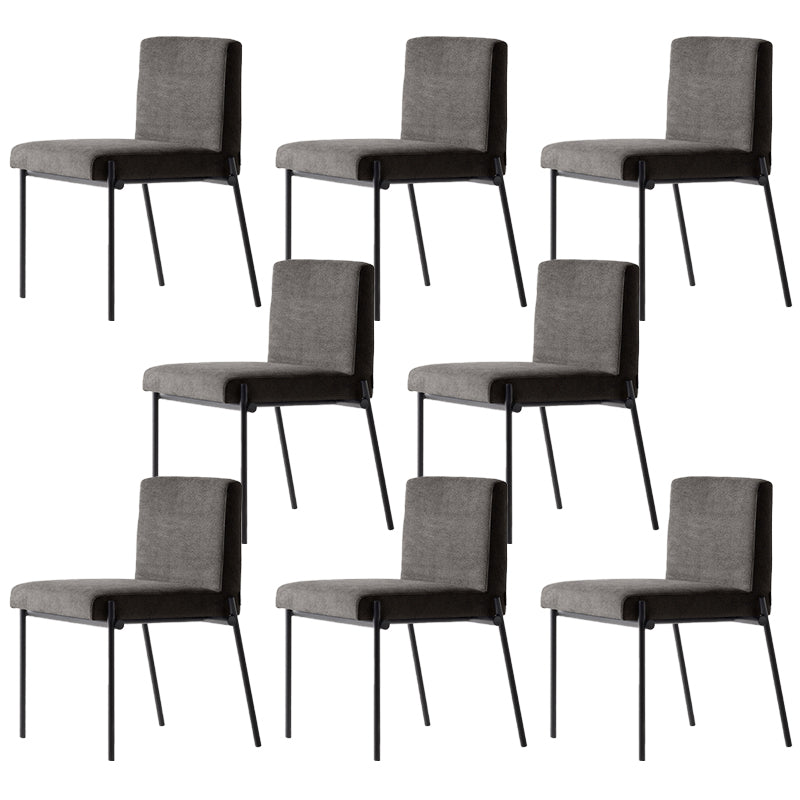 Industrial Dining Room Upholstered Armless Parsons Dining Side Chair