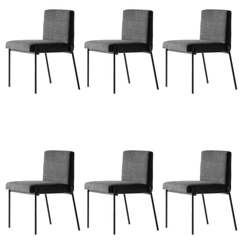 Industrial Dining Room Upholstered Armless Parsons Dining Side Chair