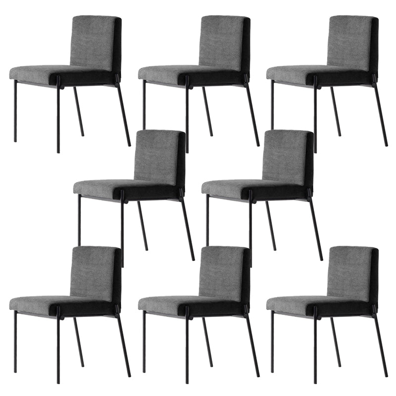 Industrial Dining Room Upholstered Armless Parsons Dining Side Chair