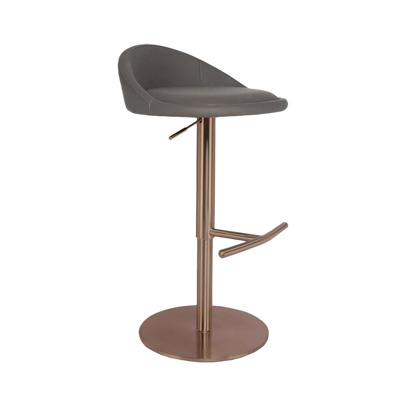 Modern Style Rotatable Backrest Counter High Stool with Leather Cushion
