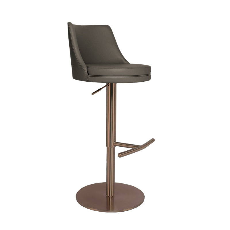 Modern Style Rotatable Backrest Counter Stool with Leather Cushion