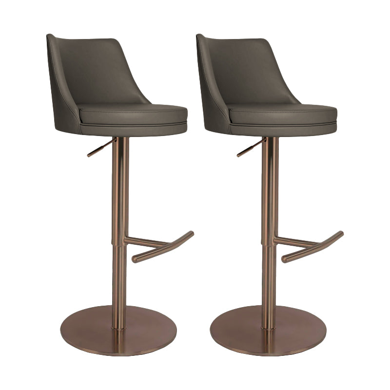 Modern Style Rotatable Backrest Counter Stool with Leather Cushion