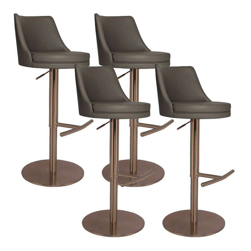 Modern Style Rotatable Backrest Counter Stool with Leather Cushion