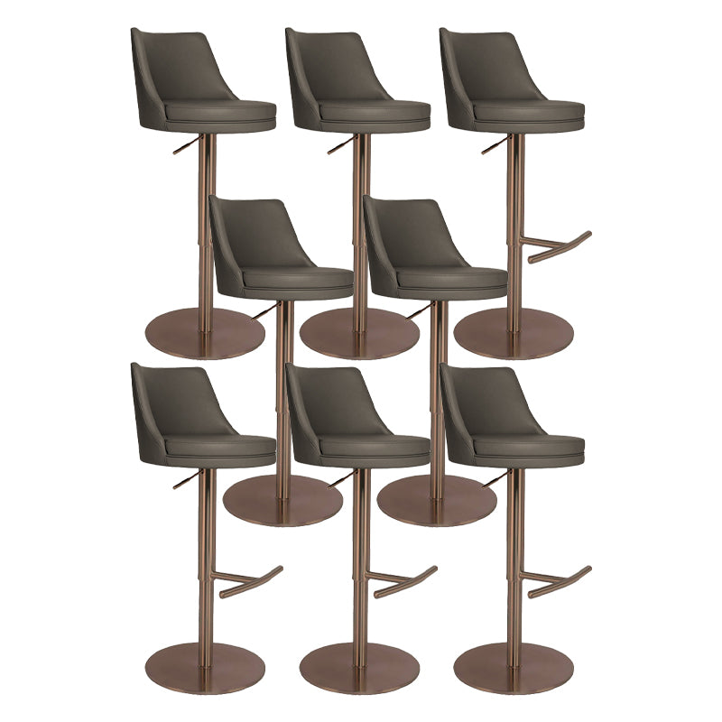 Modern Style Rotatable Backrest Counter Stool with Leather Cushion
