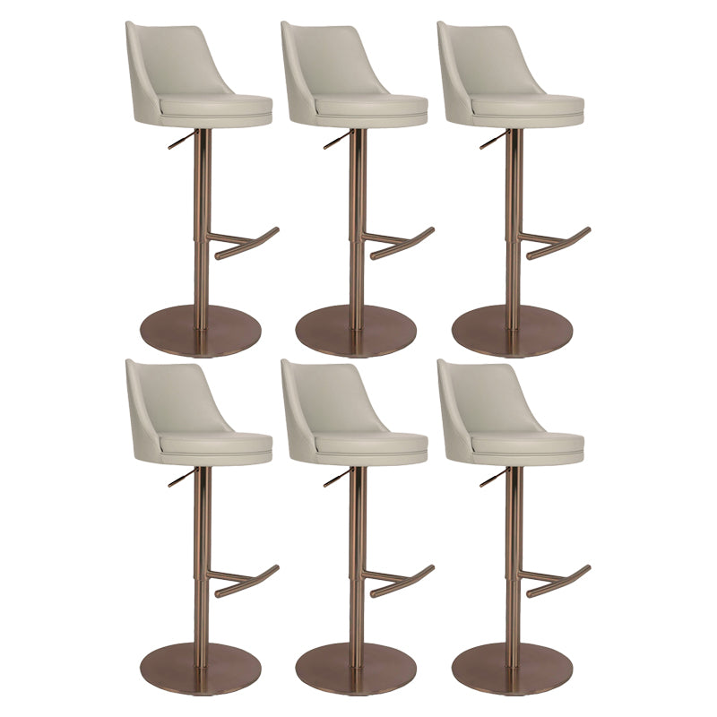 Modern Style Rotatable Backrest Counter Stool with Leather Cushion