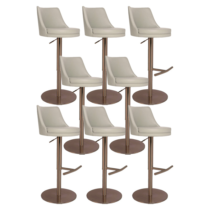 Modern Style Rotatable Backrest Counter Stool with Leather Cushion