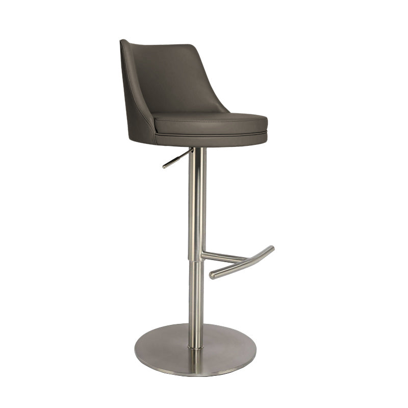 Modern Style Rotatable Backrest Counter Stool with Leather Cushion