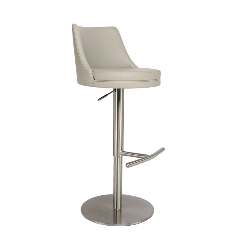 Modern Style Rotatable Backrest Counter Stool with Leather Cushion