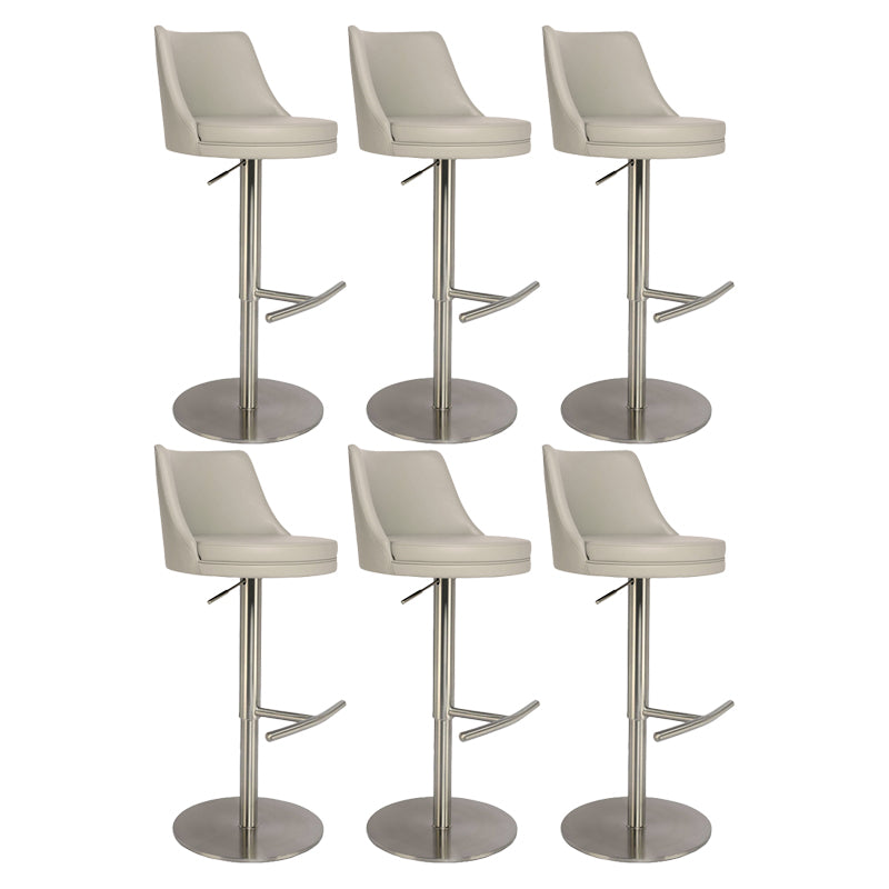 Modern Style Rotatable Backrest Counter Stool with Leather Cushion