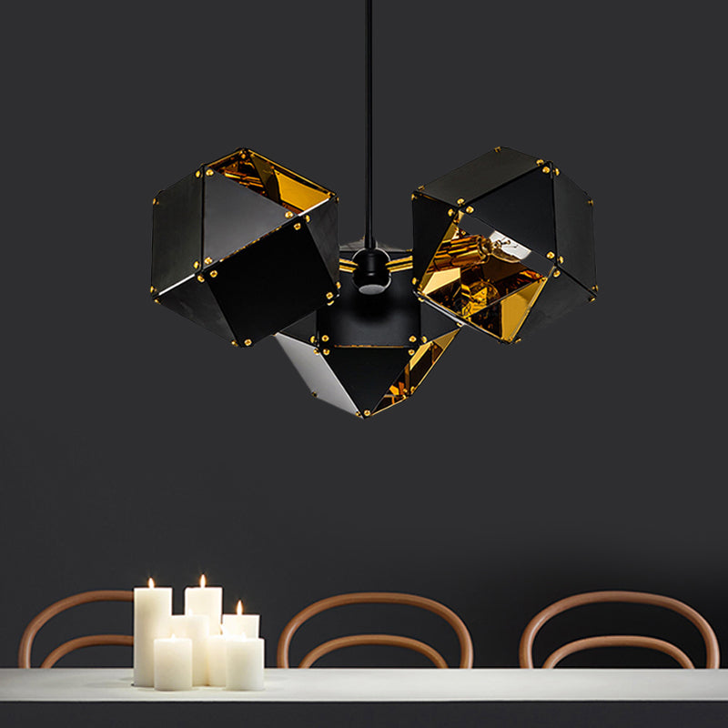 8/12 koppen veelzijdige metalen kroonluchter licht modern zwart/wit eetkamer hanglamp lampje