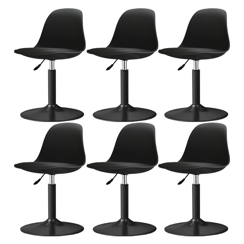 Modern Bucket Adjustable Height Swivel Bar Stool with Metal Base