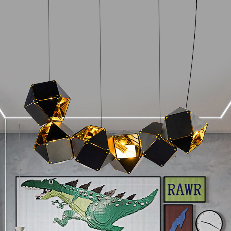 8/12 koppen veelzijdige metalen kroonluchter licht modern zwart/wit eetkamer hanglamp lampje