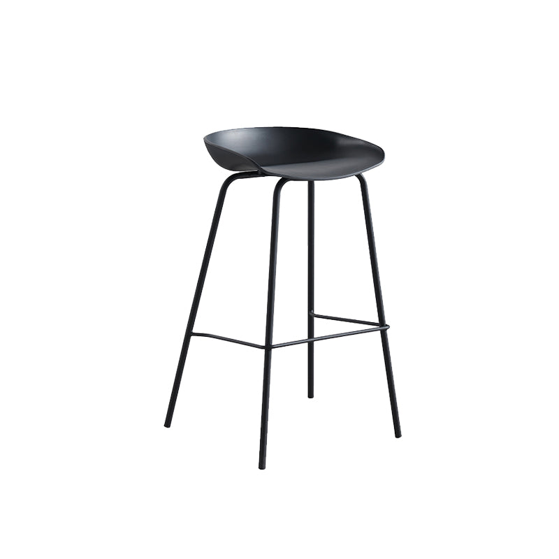 Industrial Indoor Plastic Bucket Seat Bar Stool with Footrest