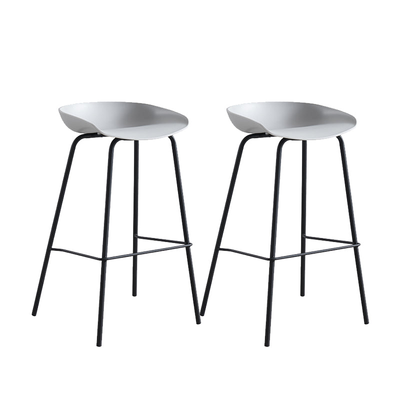 Industrial Indoor Plastic Bucket Seat Bar Stool with Footrest