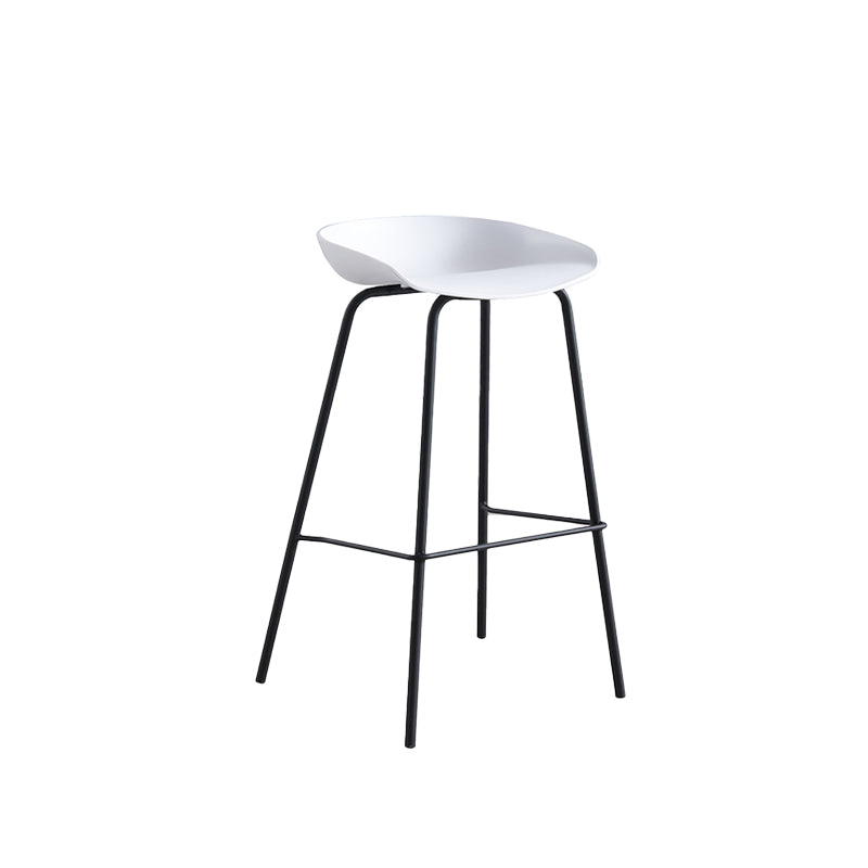 Industrial Indoor Plastic Bucket Seat Bar Stool with Footrest