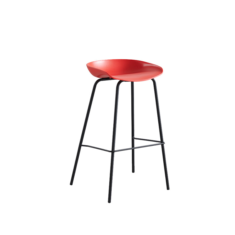 Industrial Indoor Plastic Bucket Seat Bar Stool with Footrest