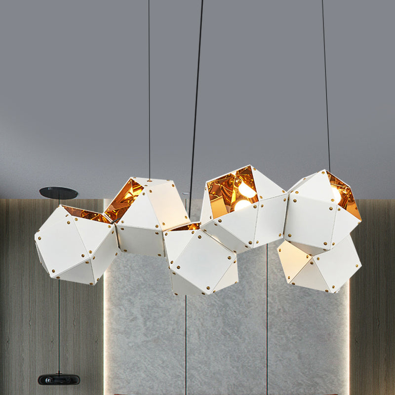8/12 koppen veelzijdige metalen kroonluchter licht modern zwart/wit eetkamer hanglamp lampje