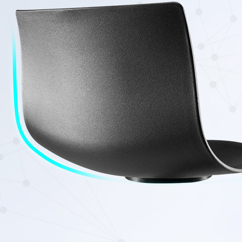 Modern Adjustable Height Swivel Plastic Low Back Bar Stool with Footrest