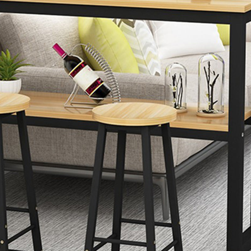 Modern Style 1/2/3 Pieces Wood Rectangular Bar Table Set for Dining Room