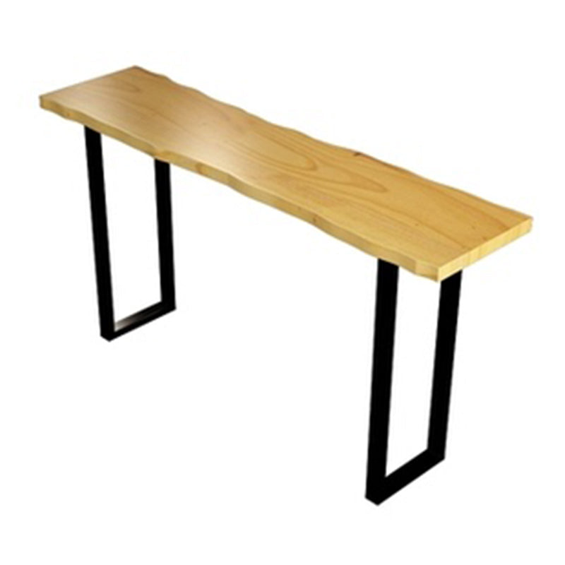 Rectangle Sled Base Solid Wood Bar Table for Kitchen Dining Room