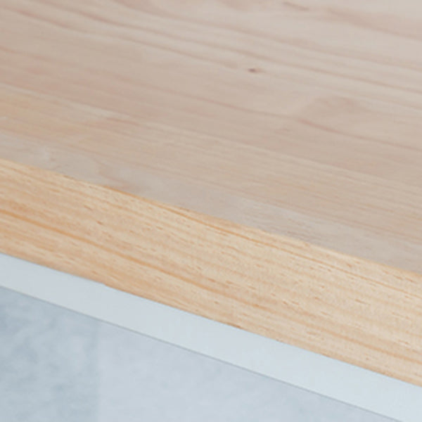 Modern Solid Wood Rectangle Trestle Base Bar Table for Kitchen Dining Room