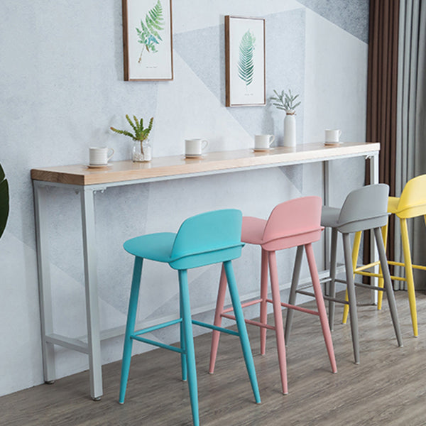 Modern Solid Wood Rectangle Trestle Base Bar Table for Kitchen Dining Room