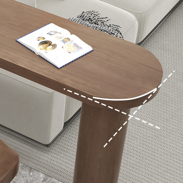 Modern Living Room Solid Wood Double pedestal Bar Dining Table