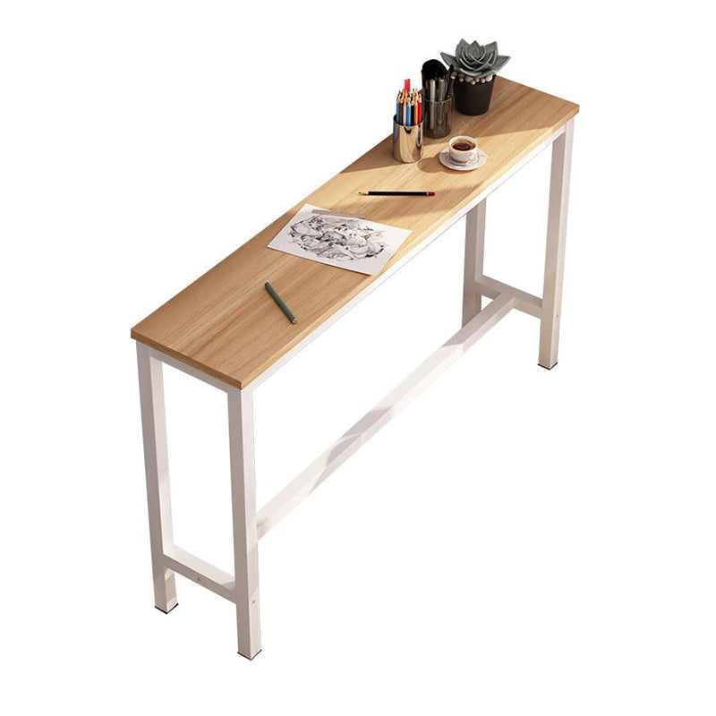 Contemporary Manufactured Wood Bar Table with Metal Base for Home