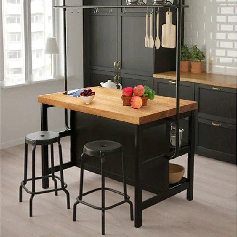 Modern Solid Wood Rectangle Island Table for Kitchen Dining Room