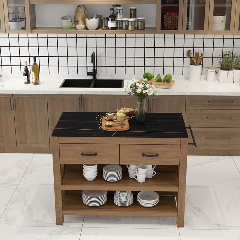 Modern Pine Solid Wood Rectangle Island Table for Kitchen Dining Room