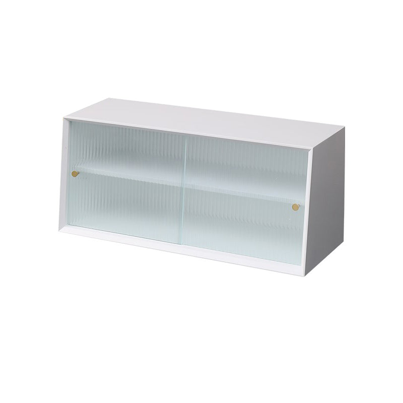 Contemporary Solid Wood Sideboard Cabinet with Sliding Glass Doors