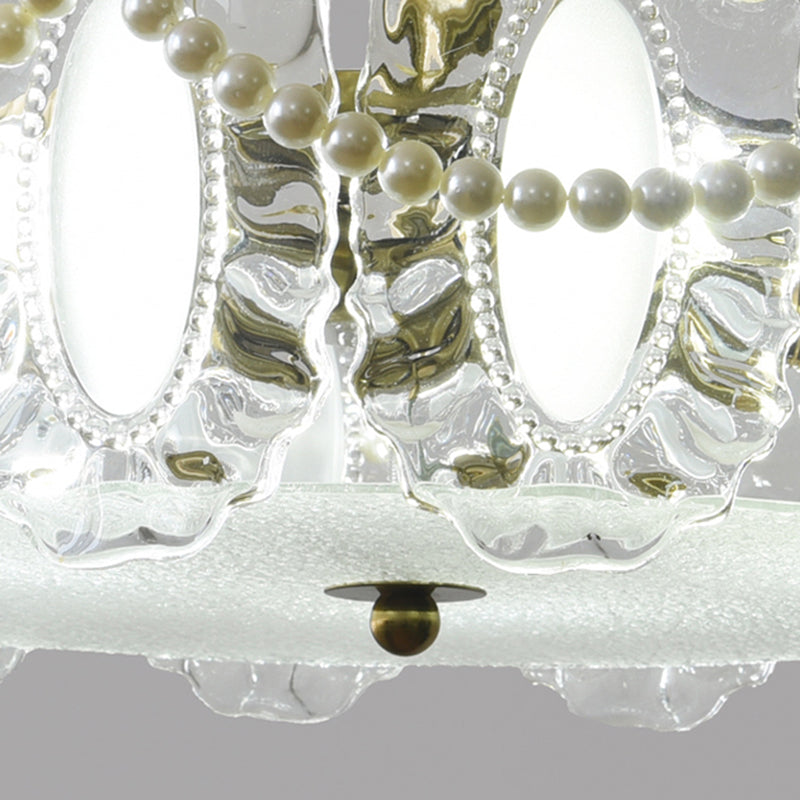 Contemporary Ceiling Light Glass Flush Mount Ceiling Light Fixture for Bedroom