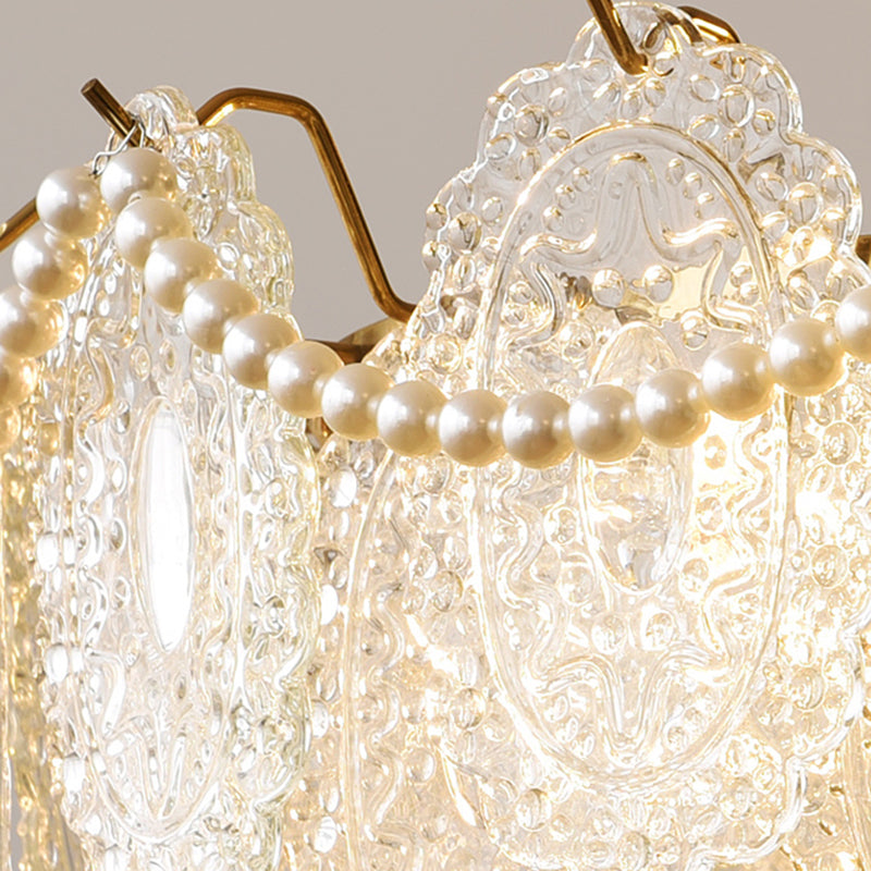 Modern Ceiling Light Household Flush Mount Ceiling Light Fixture with Glass Shade