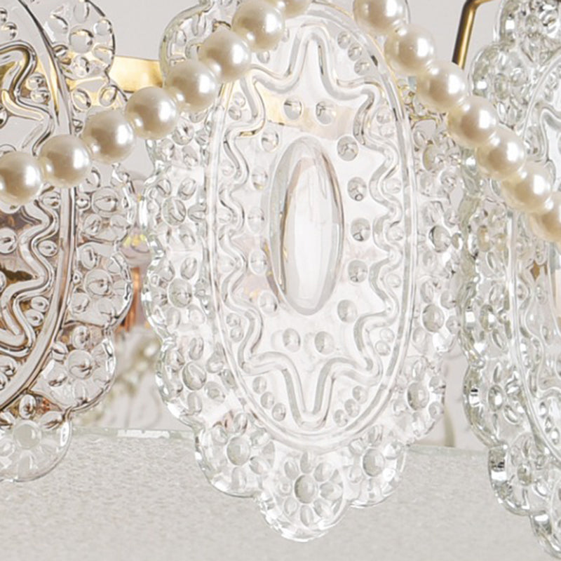 Contemporary Ceiling Light Creative Flush Mount Ceiling Light Fixture with Glass Shade