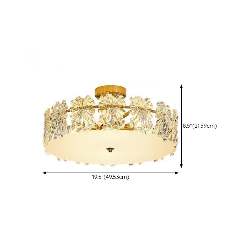 Modern Ceiling Light Minimalist Flush Mount Ceiling Light Fixture with Glass Shade