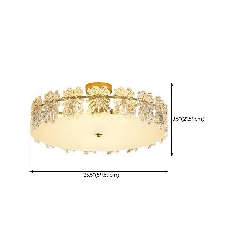 Modern Ceiling Light Minimalist Flush Mount Ceiling Light Fixture with Glass Shade