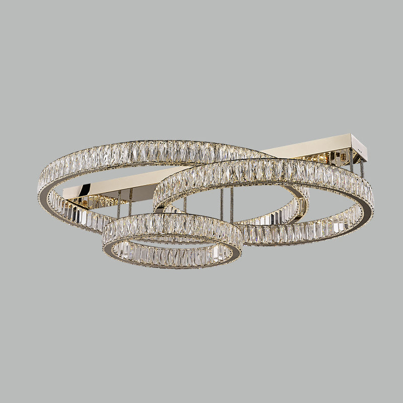 Geometric Flush Mount Contemporary Crystal Flush Ceiling Light Fixture