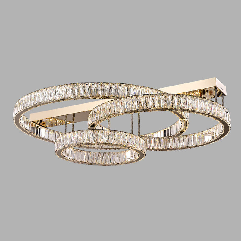 Geometric Flush Mount Contemporary Crystal Flush Ceiling Light Fixture