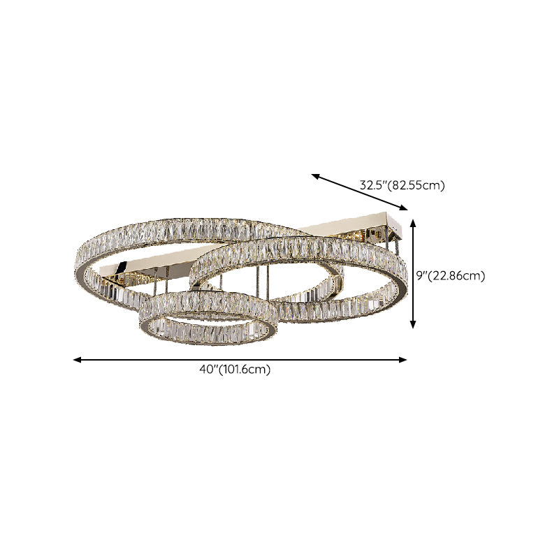 Geometric Flush Mount Contemporary Crystal Flush Ceiling Light Fixture