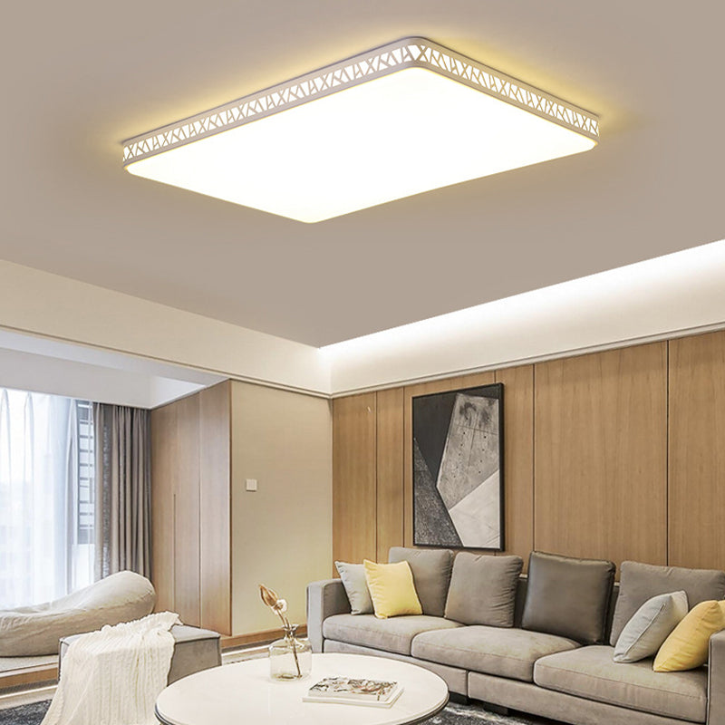 Geometric Flush Mount Fixture Modern Metal 1 Light Flush Light for Living Room