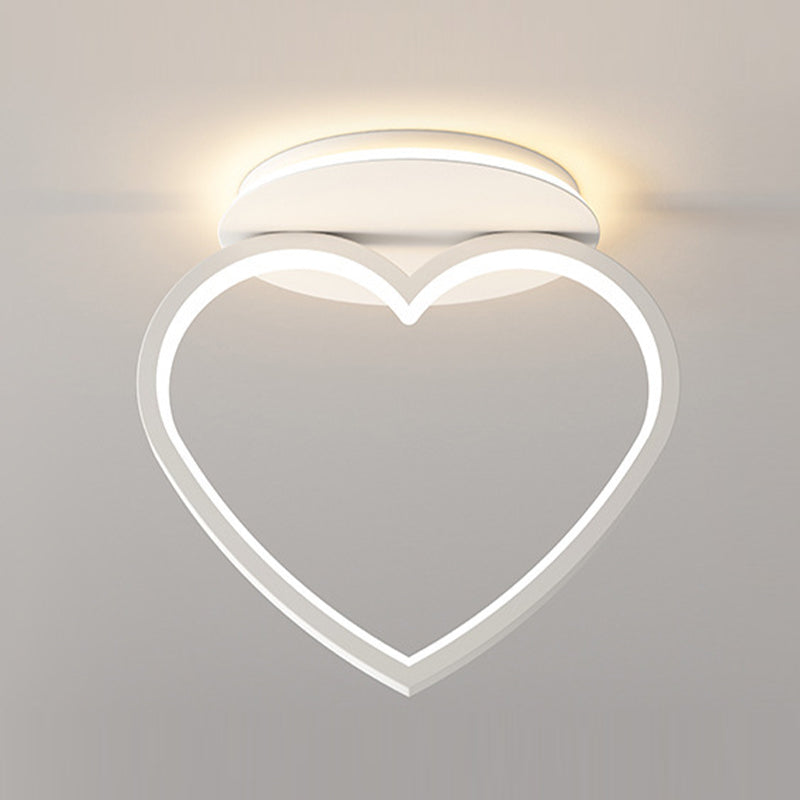 Contemporary White Ceiling Light LED Flush Mount Lighting for Living Room