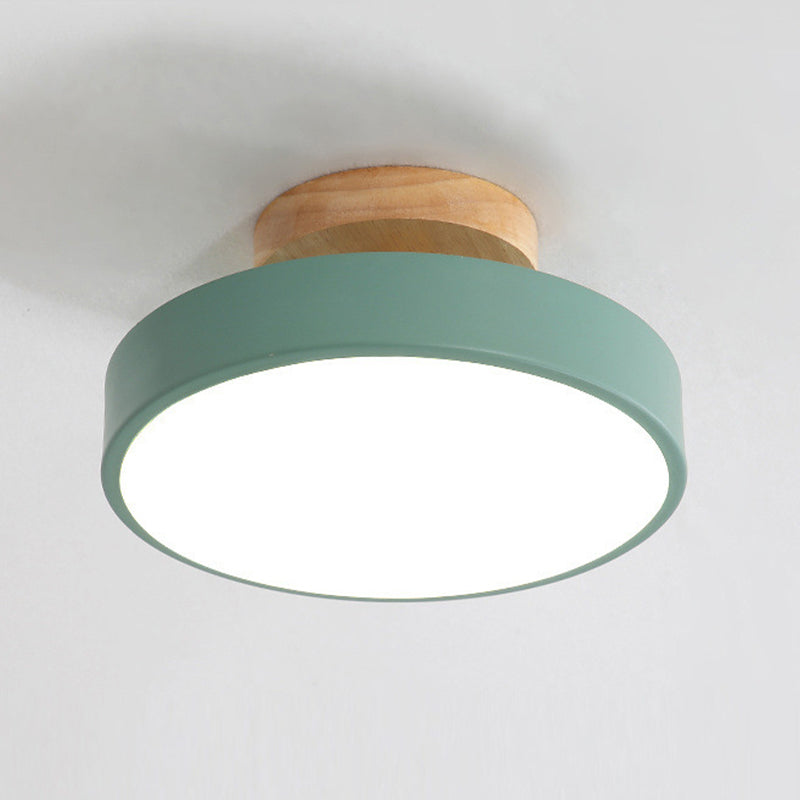 Macaron Style Ceiling Light LED Ceiling Mount Light with Acrylic Shade for Bedroom