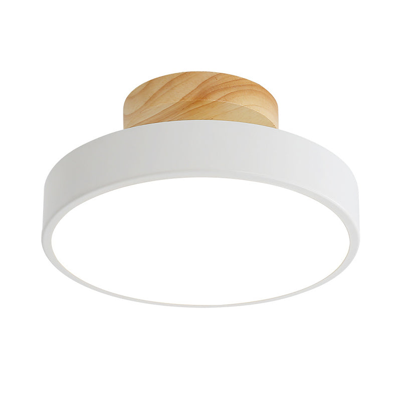 Macaron Style Ceiling Light LED Ceiling Mount Light with Acrylic Shade for Bedroom