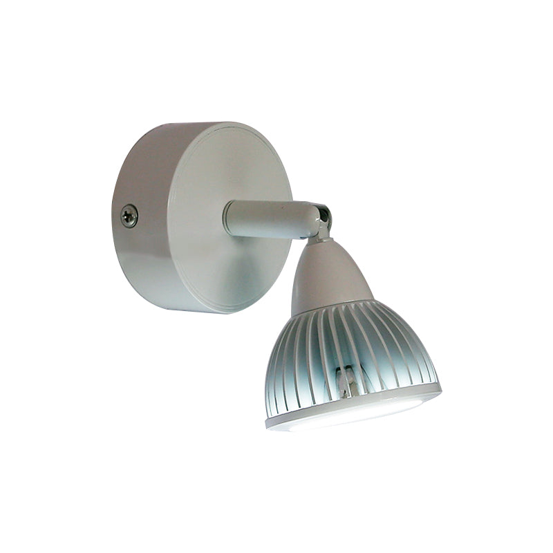 Rotatable Domed Wall Sconce Light Modern Metal LED Black/White Wall Lamp with/without Switch in Warm/White Light