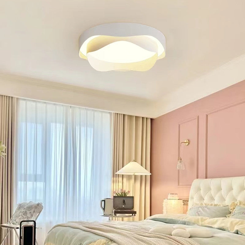 Modern Style Ceiling Light White LED Ceiling Mount Light with Acrylic Shade for Bedroom