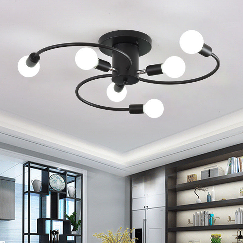 Industrial Ceiling Light Minimalist Flush Mount Light Fixture for Bedroom